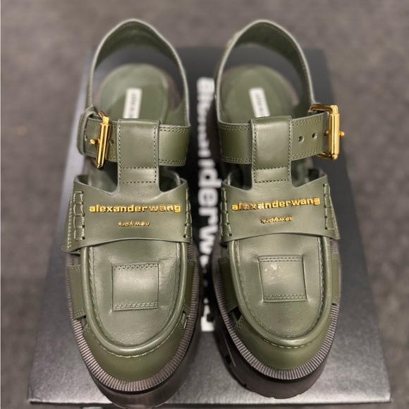 ALEXANDER WANG CARTER PLATFORM FISHERMAN SANDLE SIZE 6.5. - Picture 2 of 9